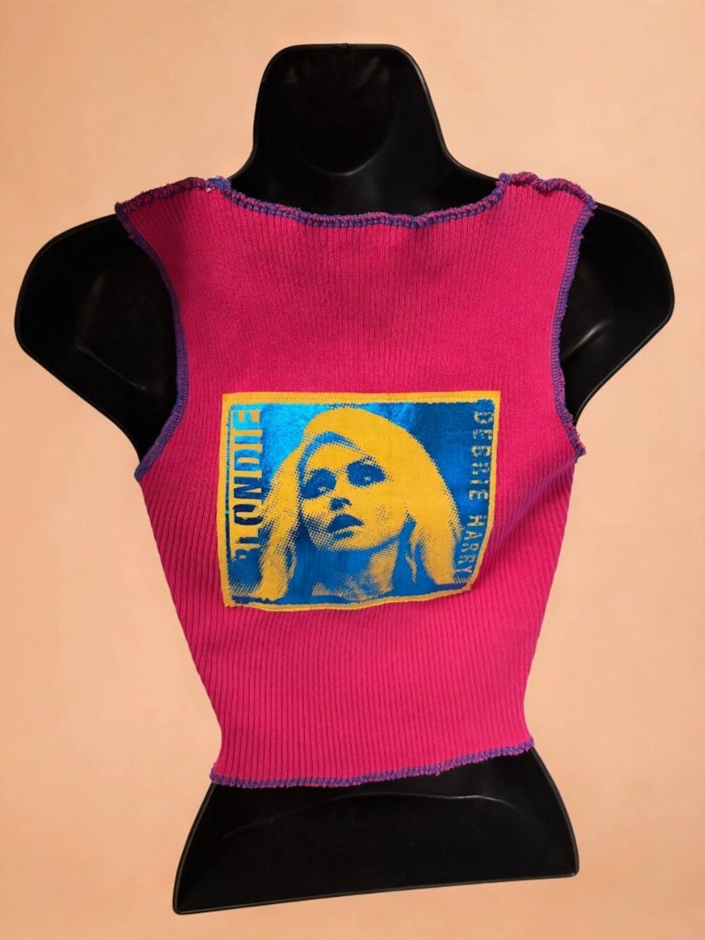 Pink Blondie Graphic Ribbed Tank Top - Size S-M